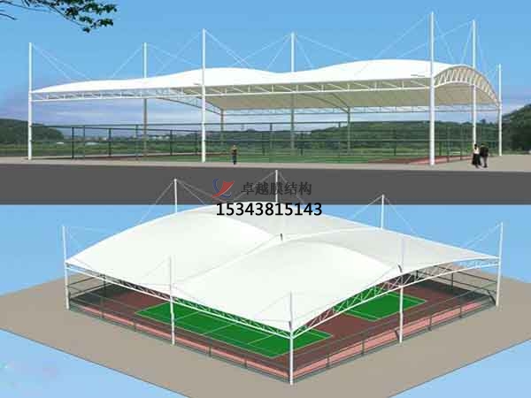 棗莊籃球場膜結(jié)構(gòu)罩棚【設(shè)計施工】